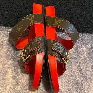 Louis Vuitton, Shoes, 38 Louis Vuitton Bom Dia Mule Sandals Rare Asia  Pacific Release